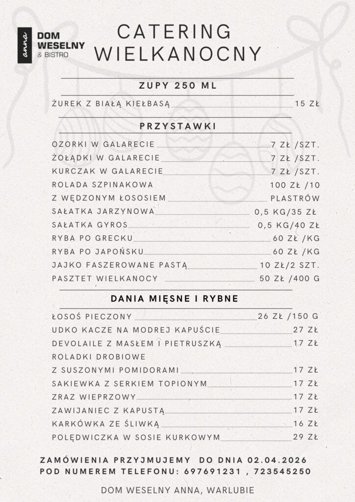 Catering Wielkanoc 2026